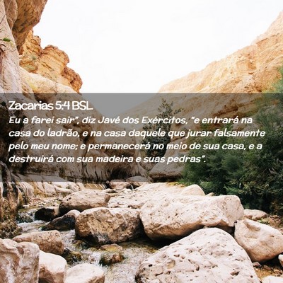 Picture 02 - Zacarias 5:4 BSL - Eu a farei sair”, diz Javé dos Exércitos, - Bible Verse Picture