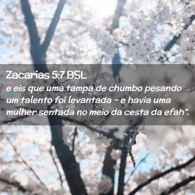 Picture 02 - Zacarias 5:7 BSL - e eis que uma tampa de chumbo pesando um talento - Bible Verse Picture