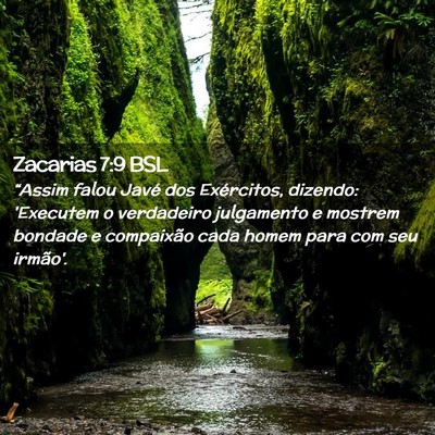 Picture 02 - Zacarias 7:9 BSL - “Assim falou Javé dos Exércitos, dizendo: - Bible Verse Picture