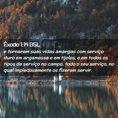 Picture 02 - Êxodo 1:14 BSL - e tornaram suas vidas amargas com serviço duro - Bible Verse Picture