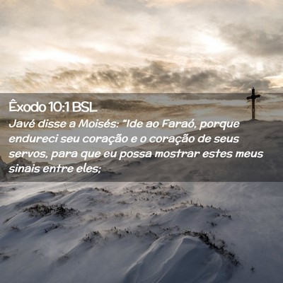 Picture 02 - Êxodo 10:1 BSL - Javé disse a Moisés: “Ide ao Faraó, porque - Bible Verse Picture