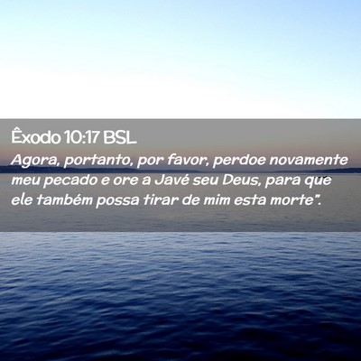 Picture 02 - Êxodo 10:17 BSL - Agora, portanto, por favor, perdoe novamente meu - Bible Verse Picture