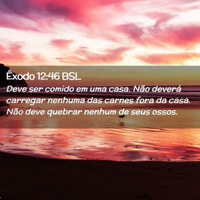 Picture 02 - Êxodo 12:46 BSL - Deve ser comido em uma casa. Não deverá - Bible Verse Picture