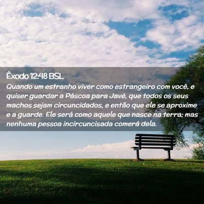 Picture 02 - Êxodo 12:48 BSL - Quando um estranho viver como estrangeiro com - Bible Verse Picture