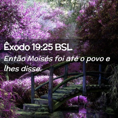 Picture 02 - Êxodo 19:25 BSL - Então Moisés foi até o povo e lhes - Bible Verse Picture