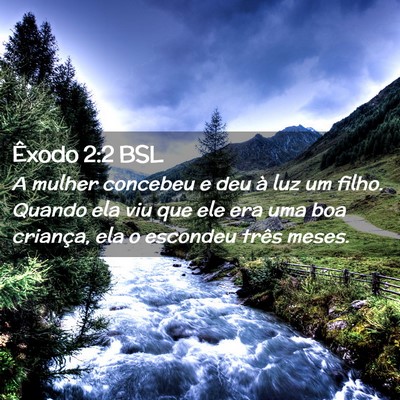 Picture 02 - Êxodo 2:2 BSL - A mulher concebeu e deu à luz um filho. Quando - Bible Verse Picture