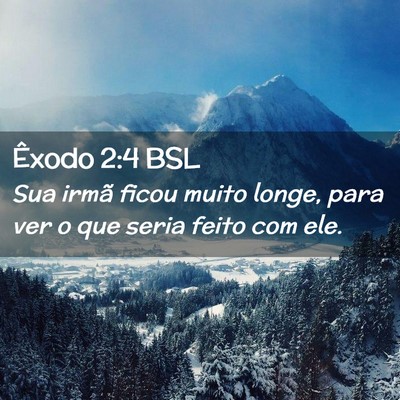 Picture 02 - Êxodo 2:4 BSL - Sua irmã ficou muito longe, para ver o que seria - Bible Verse Picture