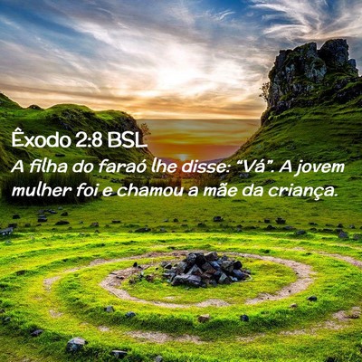 Picture 02 - Êxodo 2:8 BSL - A filha do faraó lhe disse: “Vá”. A jovem - Bible Verse Picture