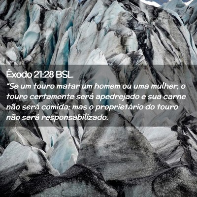Picture 02 - Êxodo 21:28 BSL - “Se um touro matar um homem ou uma mulher, o - Bible Verse Picture