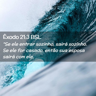 Picture 02 - Êxodo 21:3 BSL - “Se ele entrar sozinho, sairá sozinho. Se ele - Bible Verse Picture