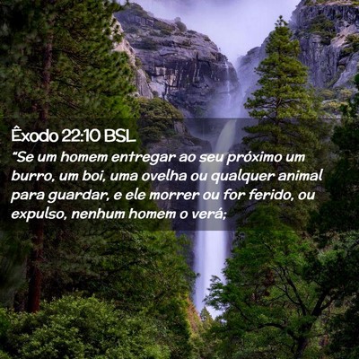 Picture 02 - Êxodo 22:10 BSL - “Se um homem entregar ao seu próximo um burro, - Bible Verse Picture