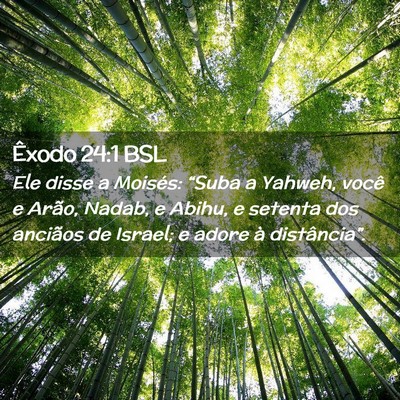 Picture 02 - Êxodo 24:1 BSL - Ele disse a Moisés: “Suba a Yahweh, você e - Bible Verse Picture