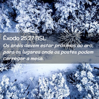 Picture 02 - Êxodo 25:27 BSL - Os anéis devem estar próximos ao aro, para os - Bible Verse Picture