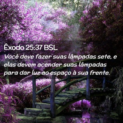 Picture 02 - Êxodo 25:37 BSL - Você deve fazer suas lâmpadas sete, e elas - Bible Verse Picture