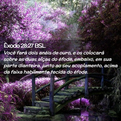 Picture 02 - Êxodo 28:27 BSL - Você fará dois anéis de ouro, e os colocará - Bible Verse Picture