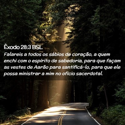 Picture 02 - Êxodo 28:3 BSL - Falareis a todos os sábios de coração, a quem - Bible Verse Picture