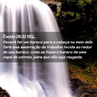Picture 02 - Êxodo 28:32 BSL - Deverá ter um buraco para a cabeça no meio - Bible Verse Picture
