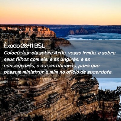 Picture 02 - Êxodo 28:41 BSL - Colocá-las-eis sobre Arão, vosso irmão, e - Bible Verse Picture