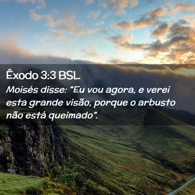 Picture 02 - Êxodo 3:3 BSL - Moisés disse: “Eu vou agora, e verei esta - Bible Verse Picture
