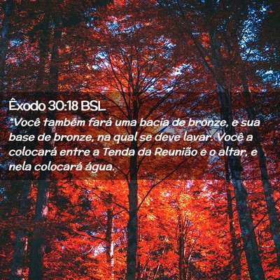 Picture 02 - Êxodo 30:18 BSL - “Você também fará uma bacia de bronze, e sua - Bible Verse Picture