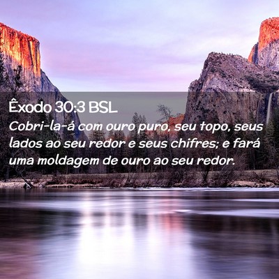 Picture 02 - Êxodo 30:3 BSL - Cobri-la-á com ouro puro, seu topo, seus lados - Bible Verse Picture
