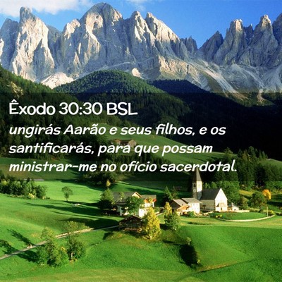 Picture 02 - Êxodo 30:30 BSL - ungirás Aarão e seus filhos, e os - Bible Verse Picture