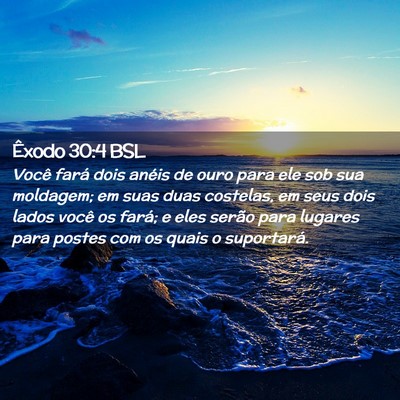 Picture 02 - Êxodo 30:4 BSL - Você fará dois anéis de ouro para ele sob sua - Bible Verse Picture