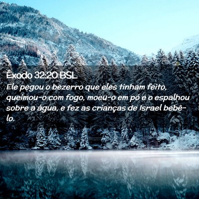 Picture 02 - Êxodo 32:20 BSL - Ele pegou o bezerro que eles tinham feito, - Bible Verse Picture