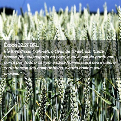Picture 02 - Êxodo 32:27 BSL - Ele lhes disse: “Yahweh, o Deus de Israel, diz: - Bible Verse Picture