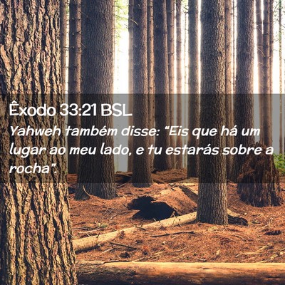 Picture 02 - Êxodo 33:21 BSL - Yahweh também disse: “Eis que há um lugar ao - Bible Verse Picture