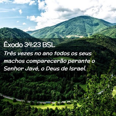 Picture 02 - Êxodo 34:23 BSL - Três vezes no ano todos os seus machos - Bible Verse Picture