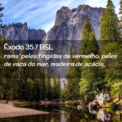 Picture 02 - Êxodo 35:7 BSL - rams' peles tingidas de vermelho, peles de vaca - Bible Verse Picture