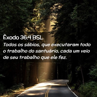 Picture 02 - Êxodo 36:4 BSL - Todos os sábios, que executaram todo o trabalho - Bible Verse Picture