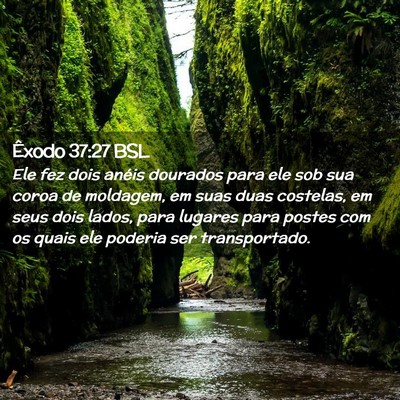 Picture 02 - Êxodo 37:27 BSL - Ele fez dois anéis dourados para ele sob sua - Bible Verse Picture