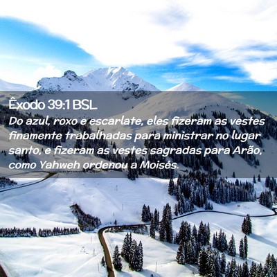 Picture 02 - Êxodo 39:1 BSL - Do azul, roxo e escarlate, eles fizeram as vestes - Bible Verse Picture