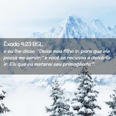 Picture 02 - Êxodo 4:23 BSL - e eu lhe disse: “Deixe meu filho ir, para que - Bible Verse Picture