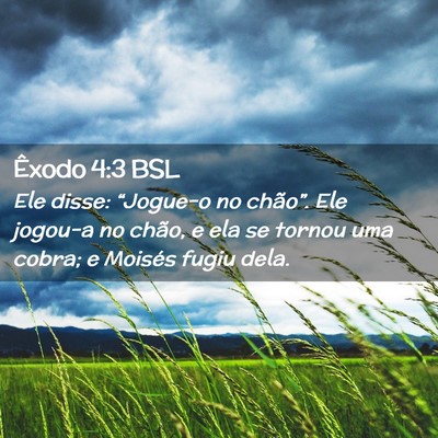 Picture 02 - Êxodo 4:3 BSL - Ele disse: “Jogue-o no chão”. Ele jogou-a no - Bible Verse Picture