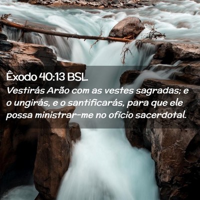 Picture 02 - Êxodo 40:13 BSL - Vestirás Arão com as vestes sagradas; e o - Bible Verse Picture
