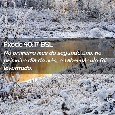 Picture 02 - Êxodo 40:17 BSL - No primeiro mês do segundo ano, no primeiro dia - Bible Verse Picture