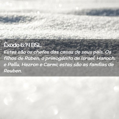 Picture 02 - Êxodo 6:14 BSL - Estes são os chefes das casas de seus pais. Os - Bible Verse Picture