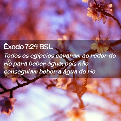Picture 02 - Êxodo 7:24 BSL - Todos os egípcios cavaram ao redor do rio para - Bible Verse Picture