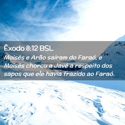 Picture 02 - Êxodo 8:12 BSL - Moisés e Arão saíram do Faraó, e Moisés - Bible Verse Picture