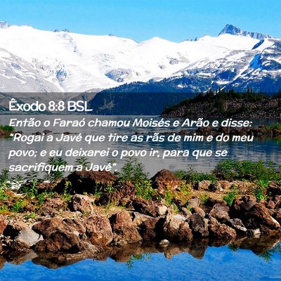 Picture 02 - Êxodo 8:8 BSL - Então o Faraó chamou Moisés e Arão e disse: - Bible Verse Picture