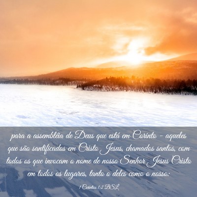 Picture 03 - 1 Coríntios 1:2 BSL - para a assembléia de Deus que está em Corinto - - Bible Verse Picture