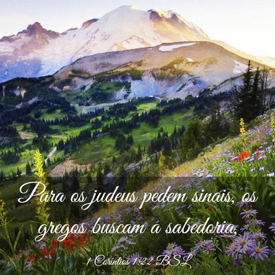 Picture 03 - 1 Coríntios 1:22 BSL - Para os judeus pedem sinais, os gregos buscam a - Bible Verse Picture