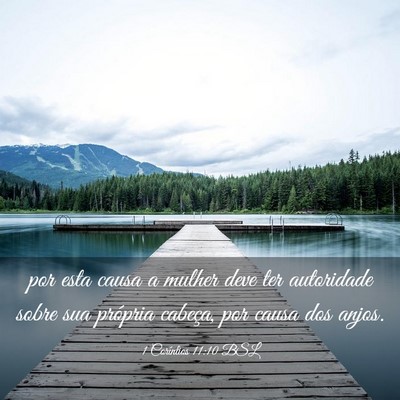 Picture 03 - 1 Coríntios 11:10 BSL - por esta causa a mulher deve ter autoridade sobre - Bible Verse Picture