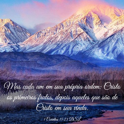 Picture 03 - 1 Coríntios 15:23 BSL - Mas cada um em sua própria ordem: Cristo os - Bible Verse Picture