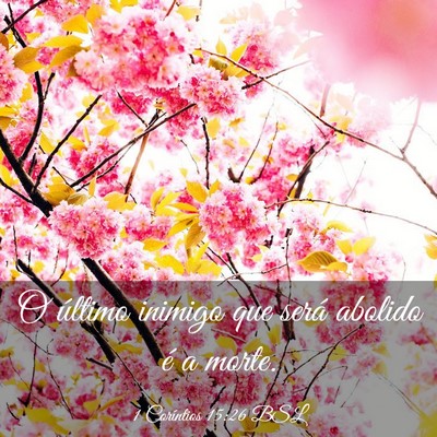 Picture 03 - 1 Coríntios 15:26 BSL - O último inimigo que será abolido é a - Bible Verse Picture