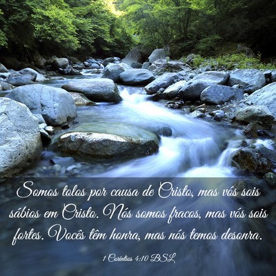 Picture 03 - 1 Coríntios 4:10 BSL - Somos tolos por causa de Cristo, mas vós sois - Bible Verse Picture