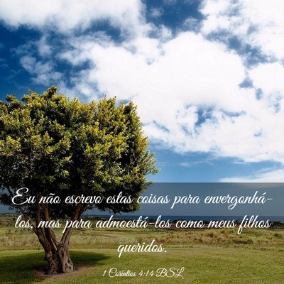 Picture 03 - 1 Coríntios 4:14 BSL - Eu não escrevo estas coisas para - Bible Verse Picture